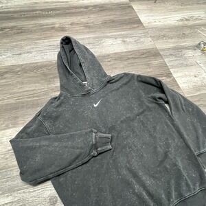 Nike Center Swoosh Hoodie Women's XS Black Stone Wash Mineral Acid Travis Scott
